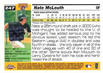 2005 Topps Chrome #247 Nate McLouth Back