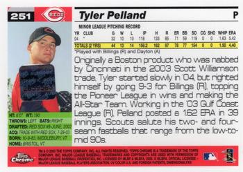 2005 Topps Chrome #251 Tyler Pelland Back
