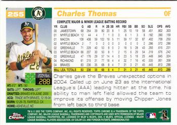 2005 Topps Chrome #255 Charles Thomas Back