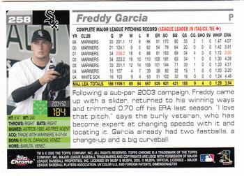 2005 Topps Chrome #258 Freddy Garcia Back