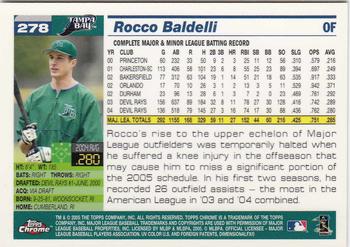 2005 Topps Chrome #278 Rocco Baldelli Back