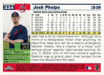 2005 Topps Chrome #334 Josh Phelps Back