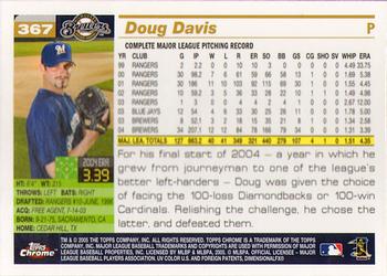 2005 Topps Chrome #367 Doug Davis Back