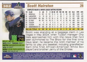 2005 Topps Chrome #382 Scott Hairston Back