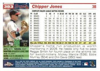 2005 Topps Chrome #383 Chipper Jones Back