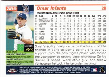 2005 Topps Chrome #389 Omar Infante Back