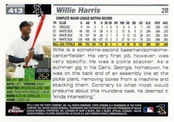2005 Topps Chrome #413 Willie Harris Back