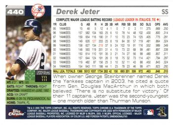 2005 Topps Chrome #440 Derek Jeter Back