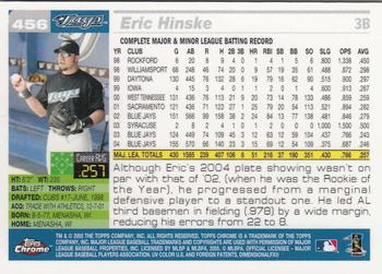 2005 Topps Chrome #456 Eric Hinske Back