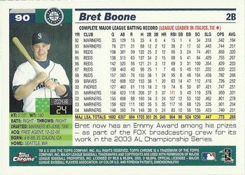 2005 Topps Chrome #90 Bret Boone Back