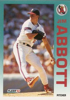 1992 Fleer #50 Jim Abbott Front