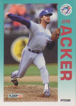 1992 Fleer #322 Jim Acker Front
