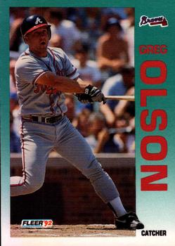 1990 Topps Traded Greg Olson RC Atlanta Braves Baseball Card VFBMD