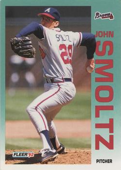 1992 Fleer #371 John Smoltz Front