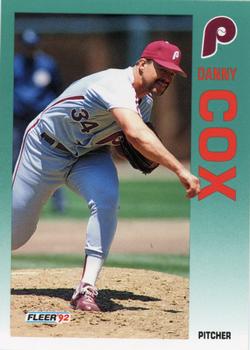 1992 Fleer #526 Danny Cox Front