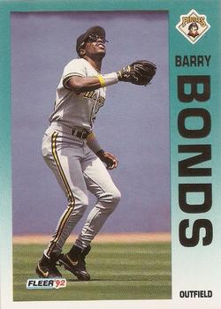 1992 Fleer #550 Barry Bonds Front