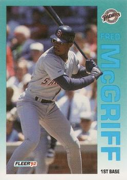 1992 Fleer #614 Fred McGriff Front