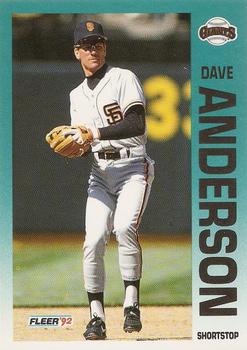 1992 Fleer #625 Dave Anderson Front