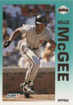 1992 Fleer #643 Willie McGee Front