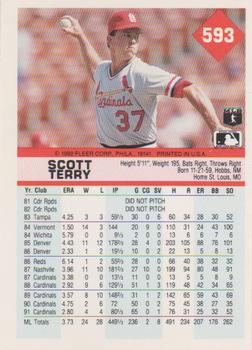 1992 Fleer #593 Scott Terry Back