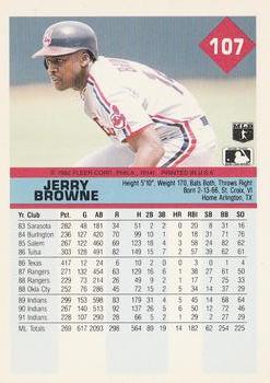 1992 Fleer #107 Jerry Browne Back