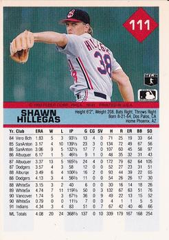 1992 Fleer #111 Shawn Hillegas Back