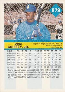 1992 Fleer #279 Ken Griffey, Jr. Back