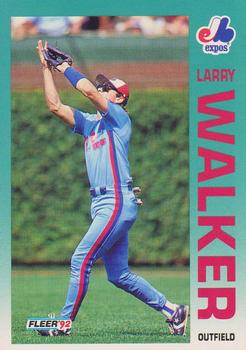 1992 Fleer #493 Larry Walker Front