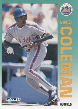 1992 Fleer #500 Vince Coleman Front