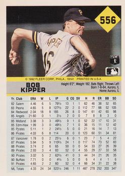 1992 Fleer #556 Bob Kipper Back