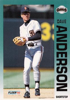1992 Fleer #625 Dave Anderson Front