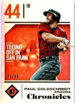 2018 Panini Chronicles - Holo Gold #19 Paul Goldschmidt Front