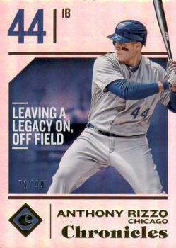 2018 Panini Chronicles - Holo Gold #48 Anthony Rizzo Front