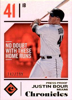 2018 Panini Chronicles - Press Proof #5 Justin Bour Front