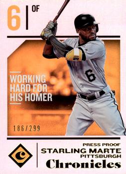 2018 Panini Chronicles - Press Proof #11 Starling Marte Front