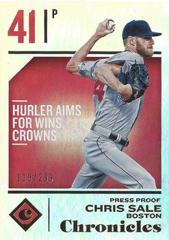 2018 Panini Chronicles - Press Proof #25 Chris Sale Front