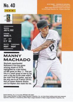2018 Panini Chronicles - Press Proof #40 Manny Machado Back