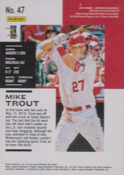 2018 Panini Chronicles - Press Proof #47 Mike Trout Back