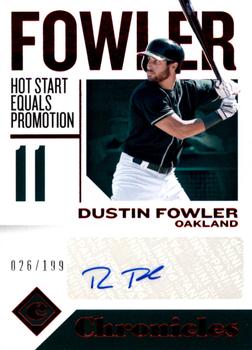 2018 Panini Chronicles - Chronicles Autographs Red #CA-DF Dustin Fowler Front