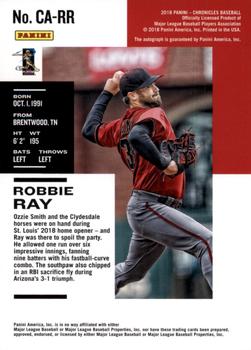 2018 Panini Chronicles - Chronicles Autographs Red #CA-RR Robbie Ray Back