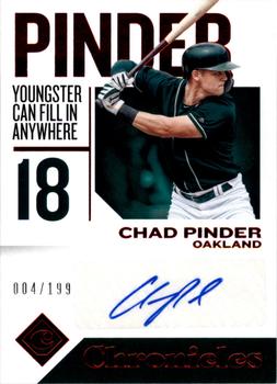 2018 Panini Chronicles - Chronicles Autographs Red #CA-CP Chad Pinder Front