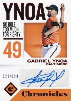 2018 Panini Chronicles - Chronicles Autographs Red #CA-GY Gabriel Ynoa Front