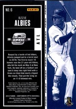 2018 Panini Chronicles - Contenders Optic #6 Ozzie Albies Back