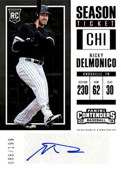 2018 Panini Chronicles - Contenders Season Tickets Red #8 Nicky Delmonico Front