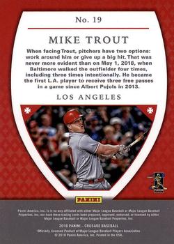 2018 Panini Chronicles - Crusade #19 Mike Trout Back