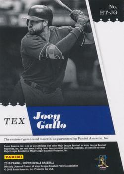 2018 Panini Chronicles - Heirs to the Throne Blue #HT-JG Joey Gallo Back
