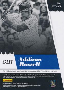 2018 Panini Chronicles - Heirs to the Throne Gold #HT-AR Addison Russell Back