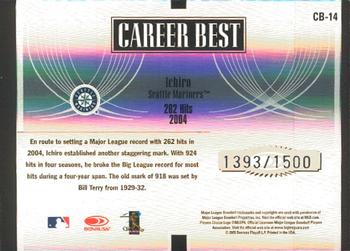 2005 Donruss Elite - Career Best #CB-14 Ichiro Back