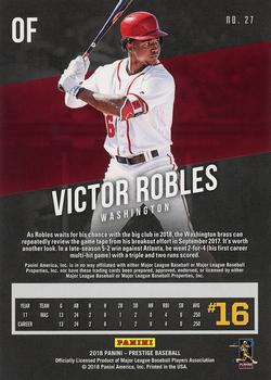 2018 Panini Chronicles - Prestige Red #27 Victor Robles Back