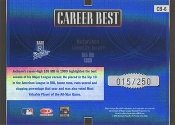 2005 Donruss Elite - Career Best Blue #CB-6 Bo Jackson Back